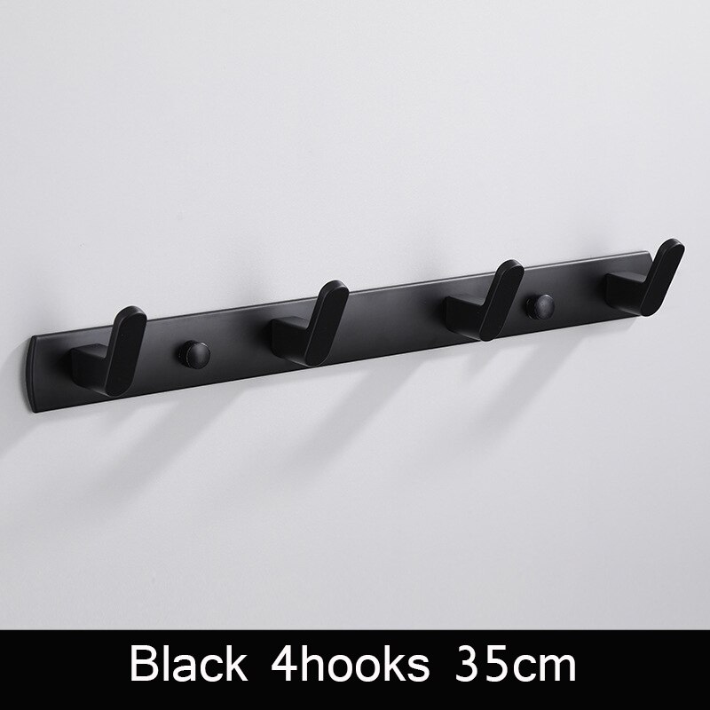 Zwart witte badjashaak badkamer handdoekhaken handdoeken tas hoedenhaak wandmontage kleding kapstok wandhanger badkamer hardware: Zwart 35cm