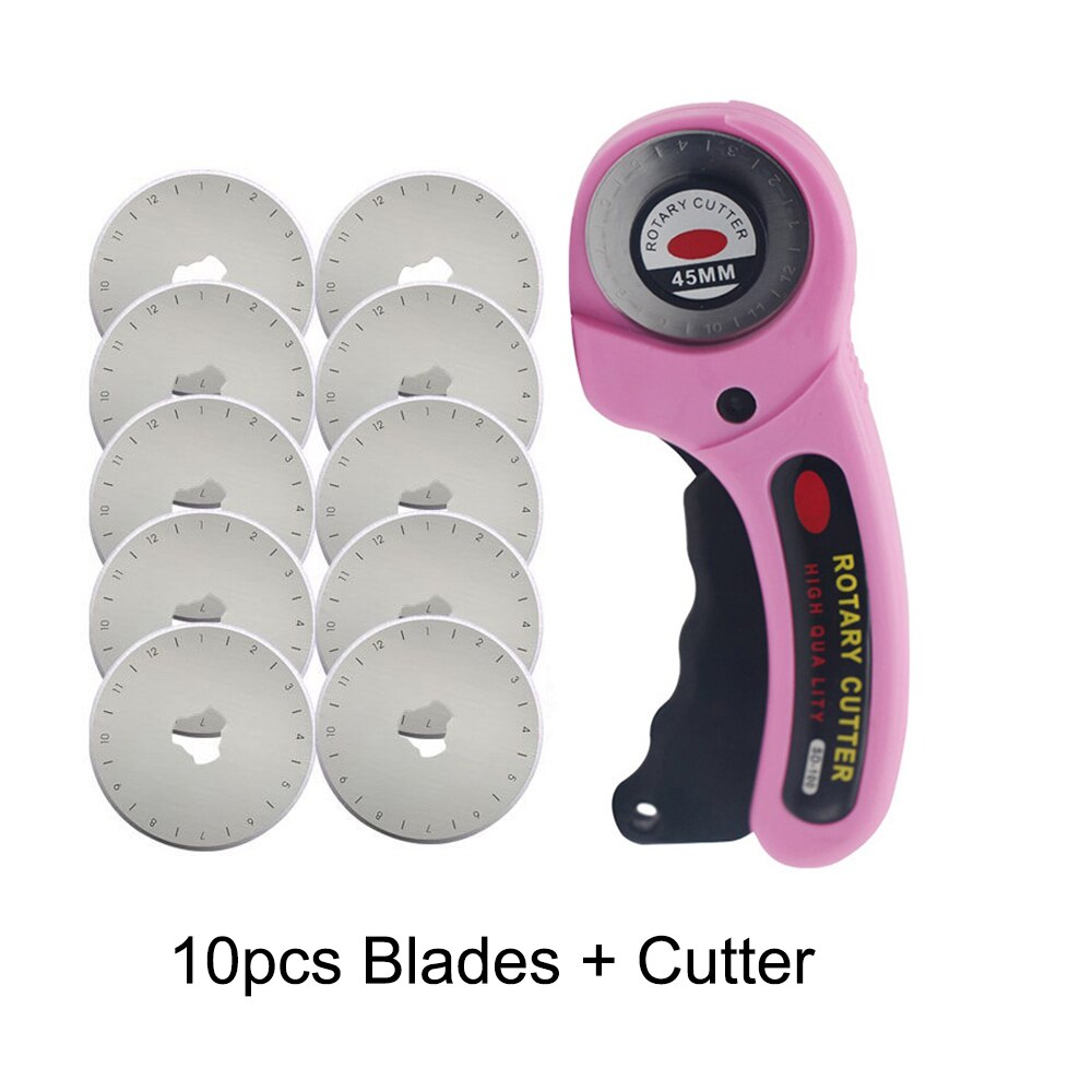 Rotary Cutter Leather craft 45mm Leather Cutting Tool Leather Craft Fabric Circular Blade Knife DIY Patchwork Sewing Quilting: C SET 2