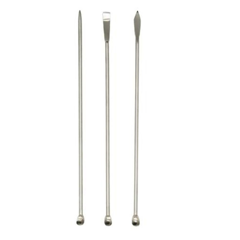 3pcs/set Stainless Steel Micro Medicine Spoon Spatula Scraper Spoon Laboratory Equipment Medicine Spoon: Default Title
