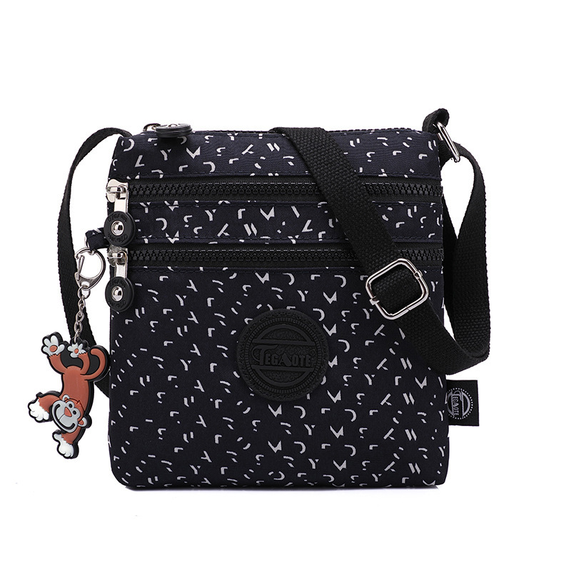 Bolso de hombro para mujer, bolso informal ligero de nailon resistente al agua, bolso de mensajero versátil a la , bolso cruzado pequeño de lona para hombre: Sandía roja