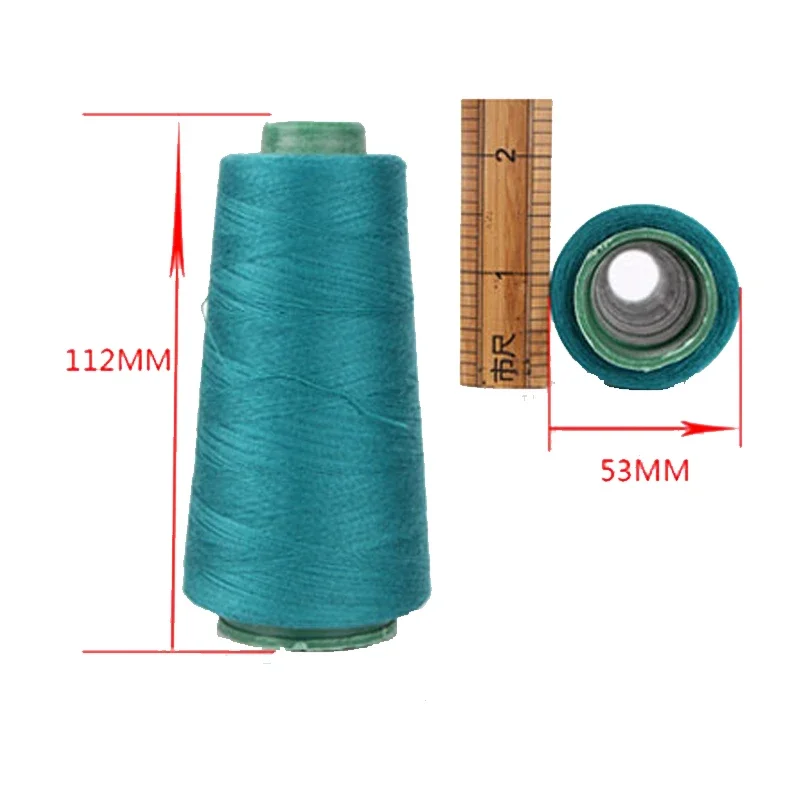 Hilo de coser para pantalones vaqueros, 1300 yardas, 20S/3, 3 hebras, máquina overlocking, cordones gruesos de poliéster, manualidades DIY, líneas de mezclilla, hilo de bordar