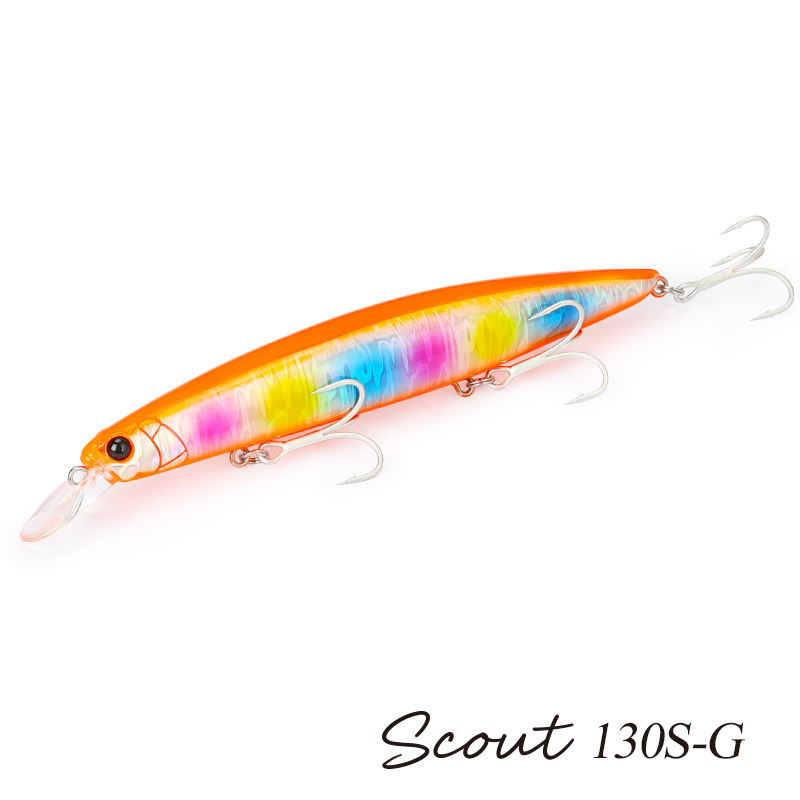 TSURINOYA 130S-señuelo de pesca de pececillo que se hunde, SCOUT, 130mm, 24g, fundición larga, lengüeta de lubina, cebos duros artificiales grandes para pesca en el mar: Verde