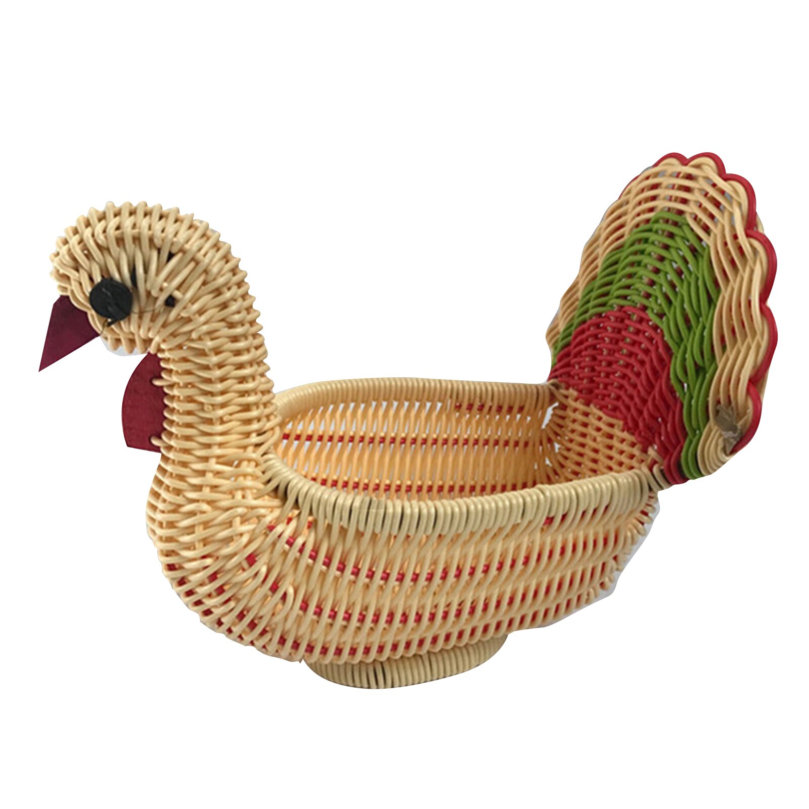 Rattan Woven Fruit Basket Cute Shape Fruit Bowls Tray Vegetable Snack Basket Novelty Animal Shaped TUE88: Turkey