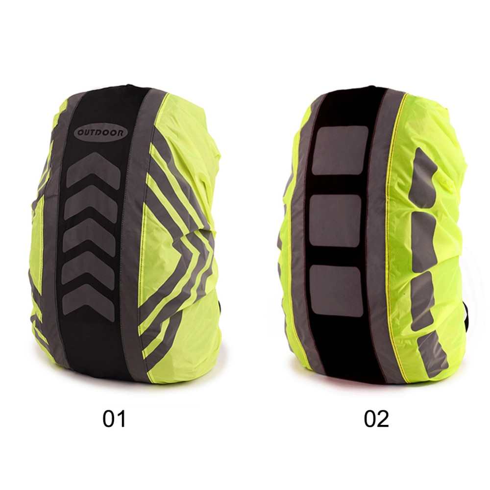 Waterproof High Visibility Reflective Bag Backpack Rucksack Rain Cover Polyester Rainproof Covers for Backpacks O26