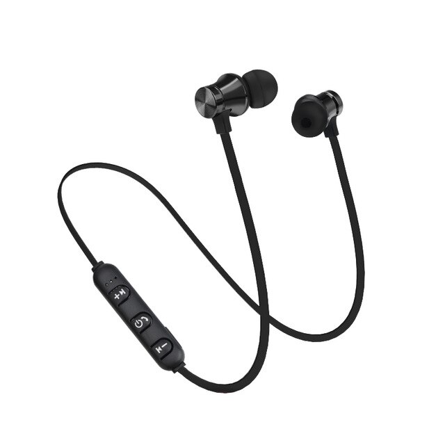 Auricolare In-Ear S8 Wireless ad adsorbimento magnetico Bluetooth 4.2 con microfono sport cuffia auricolare Stereo basso per tutti i telefoni: BLACK