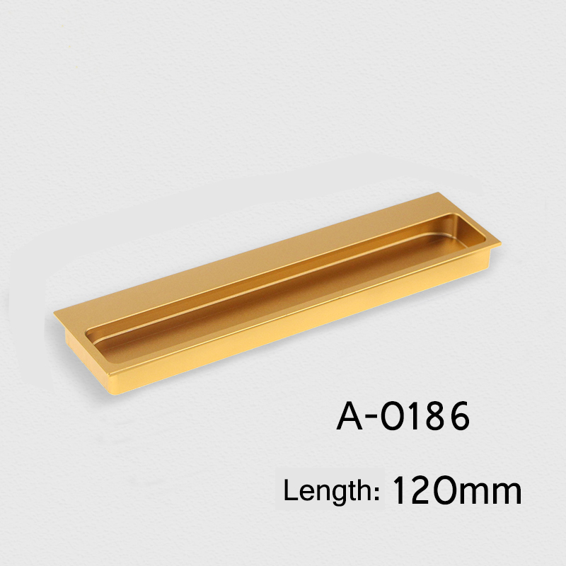 15.75" Black/Gray/Embedded Stealth Door Handle Slotted Drawer cupboard wardrobe hidden door handles sliding door pull: A-0186-120