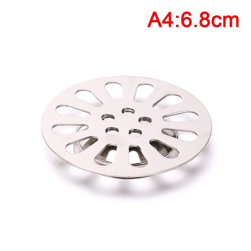 Roestvrij Staal Afvoerputje Cover Overloop Ronde Anti-Verstopping Douche Drain Haar Catcher Voor Badkamer Wassen Machine Wc Riool: A4