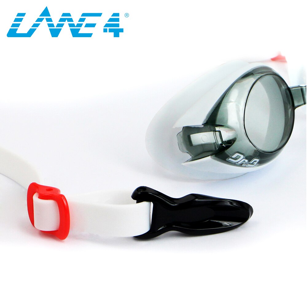 LANE4 Myopia Swimming Goggles Anti-fog UV Protection Easy adjusting for Adults White #92295 Eyewear
