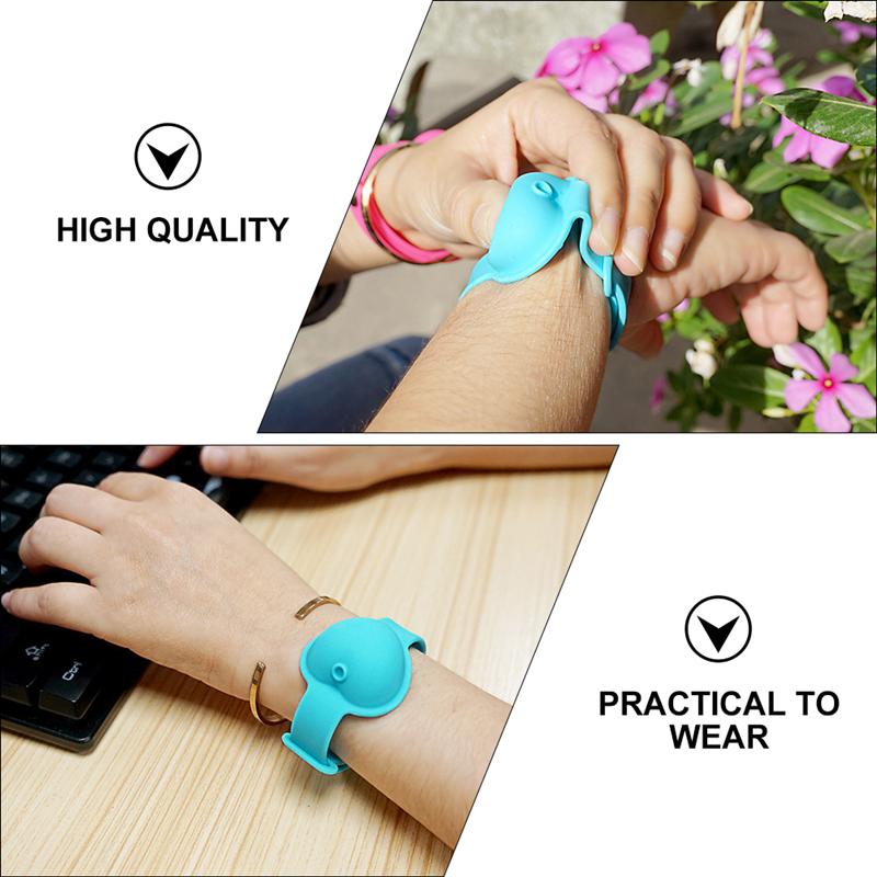 2Pcs Hand Sanitizer Wristband Liquid Soap Wristband for Travel Outdoor