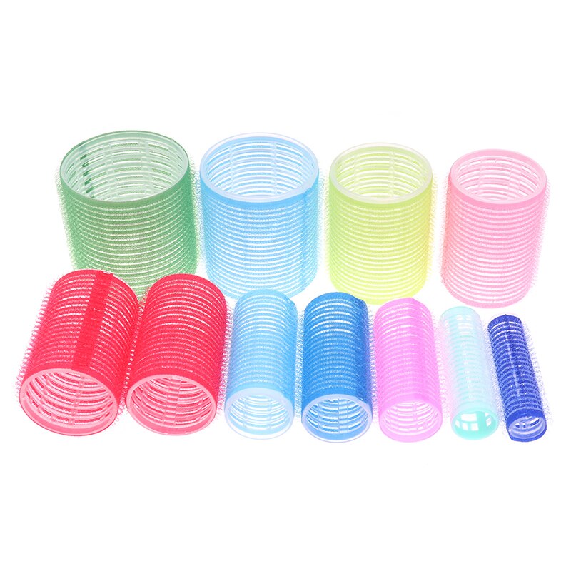 6 Pcs Hairdressing Home Use DIY Magic Large Self-Adhesive Hair Rollers Styling Roller Roll Curler Beauty Tool 3 Size