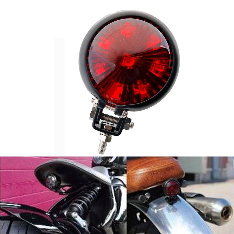 Led motorcykel justerbar cafe racer stil stop baglygte motorcykel bremse baglygte baglygte til choppe  xl 883 1200 vt750 vf75