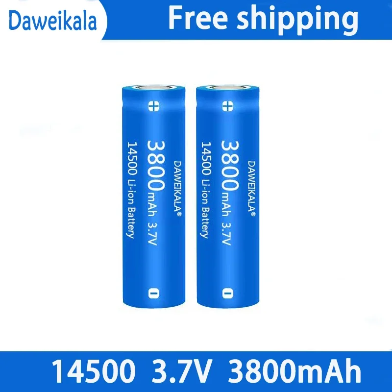 14500 Battery 3.7V Large Capacity 3500mah Lithium Ion Battery, Used for Electric Toothbrush, Razor, Barber Rechargeable Battery: Gold