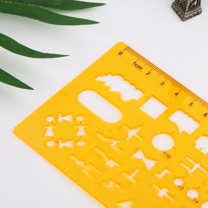 K żywica koła geometryczny szablon linijka wzornik rysunek narzędzie pomiarowe studenci żółty biurowe i szkolne