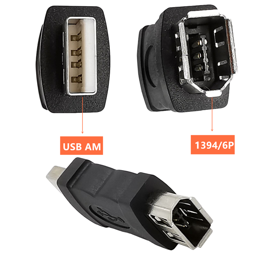 ERE Firewire IEEE 1394 6-polige Buchse auf USB-Stecker, Adapter-Konverter