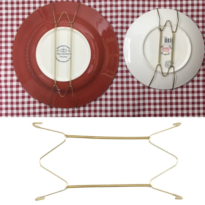 W Shape Plate Hooks Dish Holder Rack Hangers Tools Home Show Wall Display Hanging Practical Simple