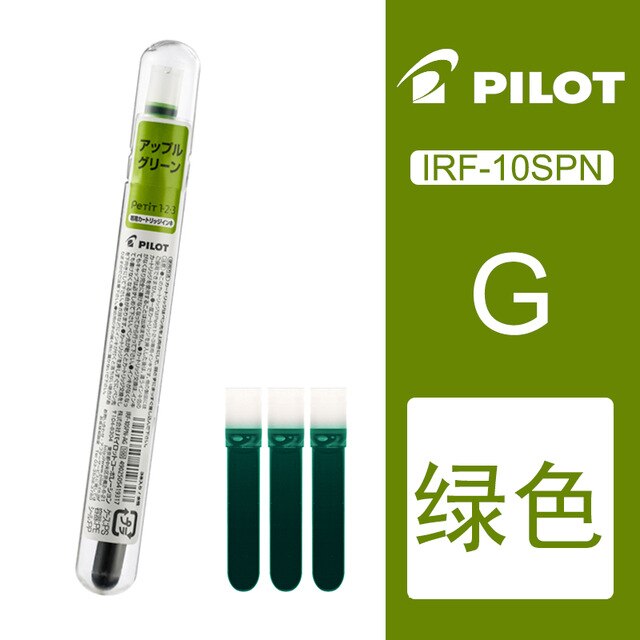 Pilot Mini pluma Vitality pluma estilográfica pluma de tinta de punta fina transparente suministros de envoltura colorida SPN-20F papelería de gran 1 Uds: green ink 1set