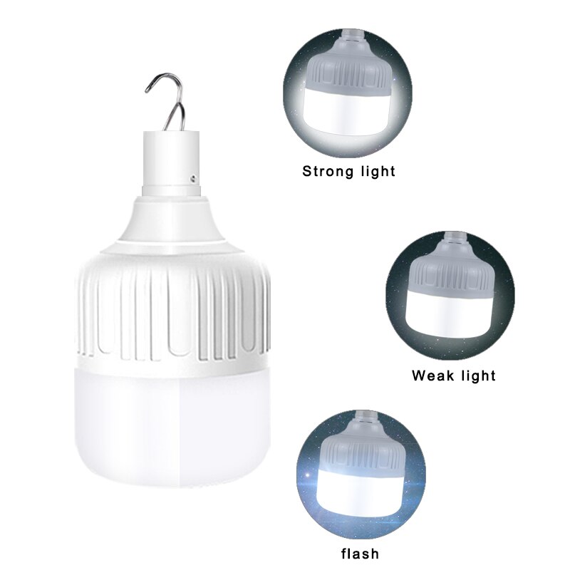 USB Charging LED Bulb Camping/Market Outdoor Lighting 40W/80W/100W/150W/20W Energy Saving lamp Light: 20W
