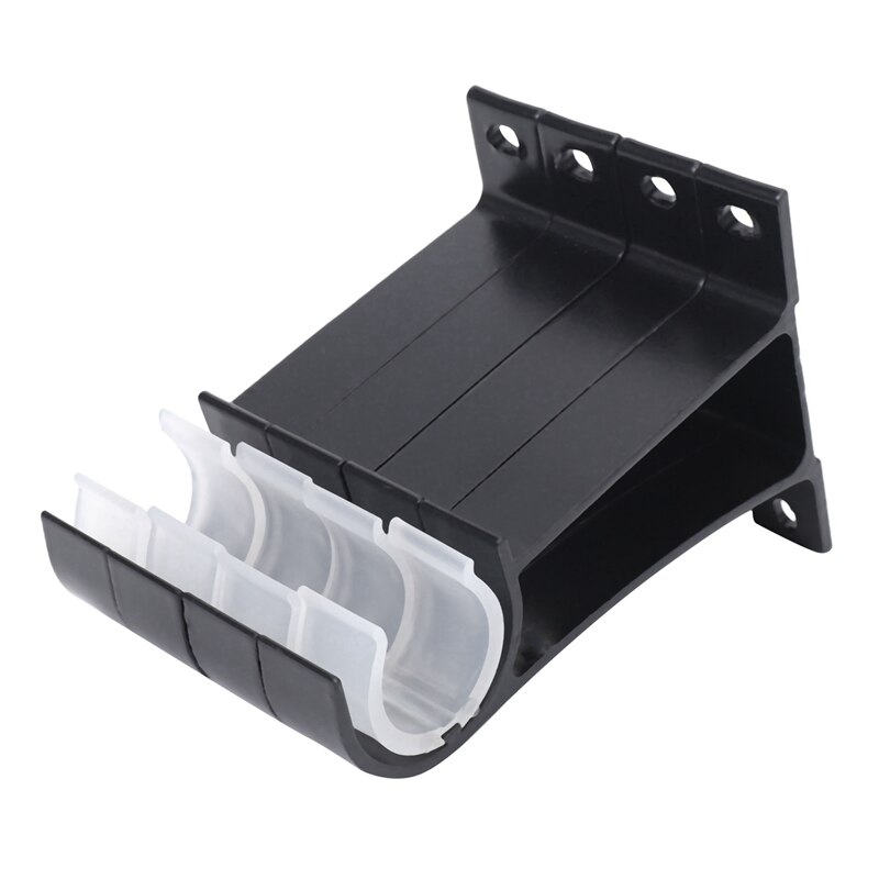 24 Pack Single Curtain Rod Brackets For Drapery Rod Aluminum Alloy Heavy Duty Curtain Rod Holders (Black)