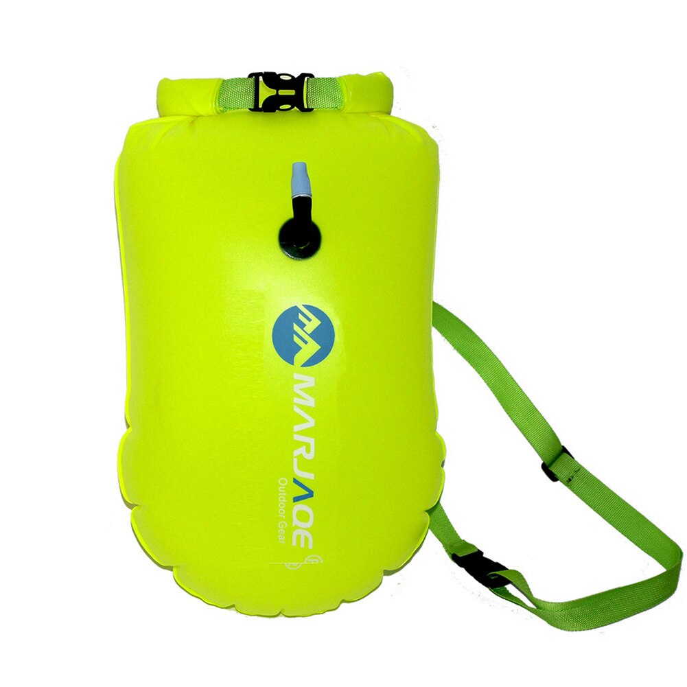 Zwemmen Float Zwemmen Boei Tow Float Dry Bag Met Riem Waterdichte Opblaasbare Opbergtas Enkele Airbag Verdikte Zwemmen Pakket: Yellow