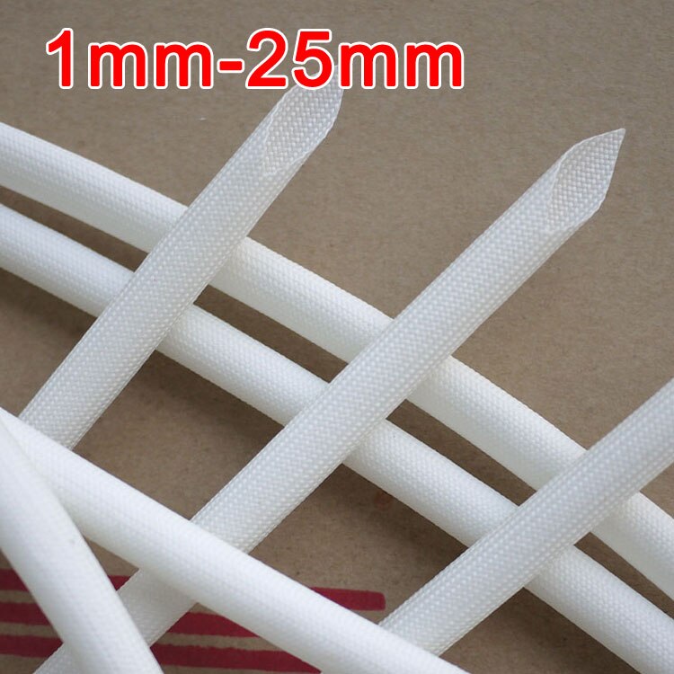 Gaine en Fiber de verre tressée | De 3mm, câble de fil de verre de haute tension 200 Deg.C 1200V résistant à la flamme