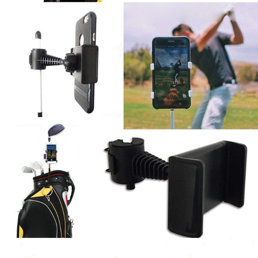 Golftelefonfäste inspelningsfästehållare träningshjälpmedel för svingträning