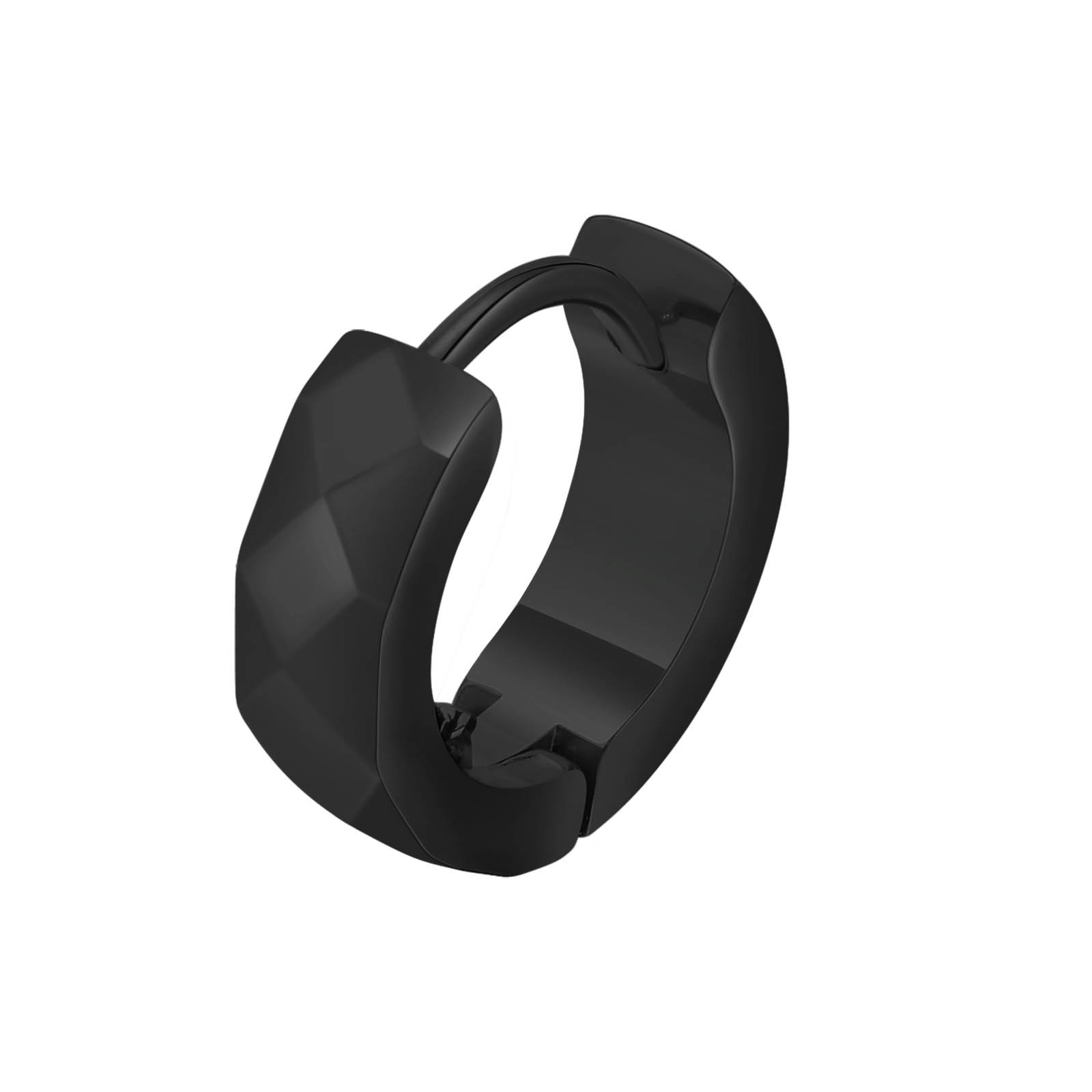 Pendientes de aro Huggie geométricos para hombres, acero inoxidable, Circular, redondo, Hip Hop, Rock Rap, accesorios de joyería geniales para niños: Plata antigua plateada