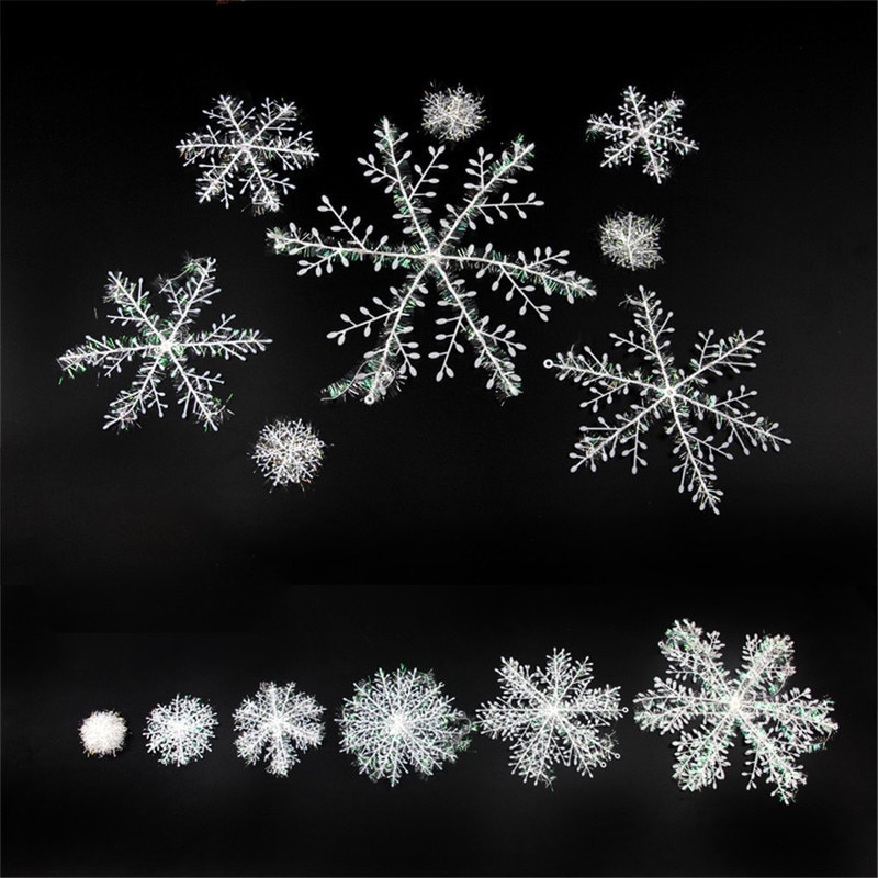 9Pcs/= 3Pack Kerst Sneeuwvlokken/Kerstversiering/Christmastree Ornamenten/Nieuwjaar Decor/Kerst sfeer Decoratie