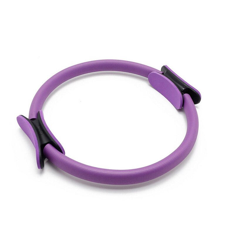 Yoga cirkel magisk ring dual grip træning yoga hoop kvinder fitness slankende gym træningsværktøj: Lilla
