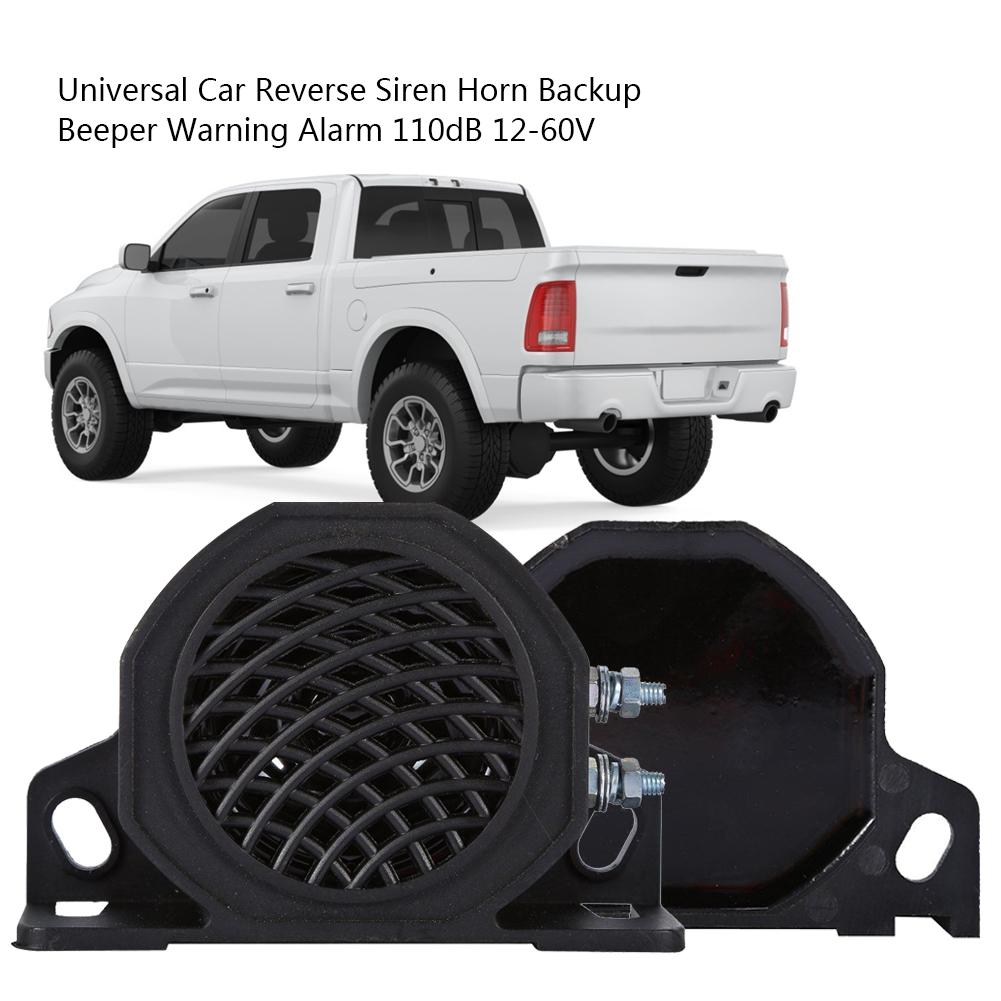 Bocina de advertencia de sonido para coche y camión, claxon Universal de 110dB, 12-60V, para recordatorios de marcha atrás de vehículo de servicio pesado