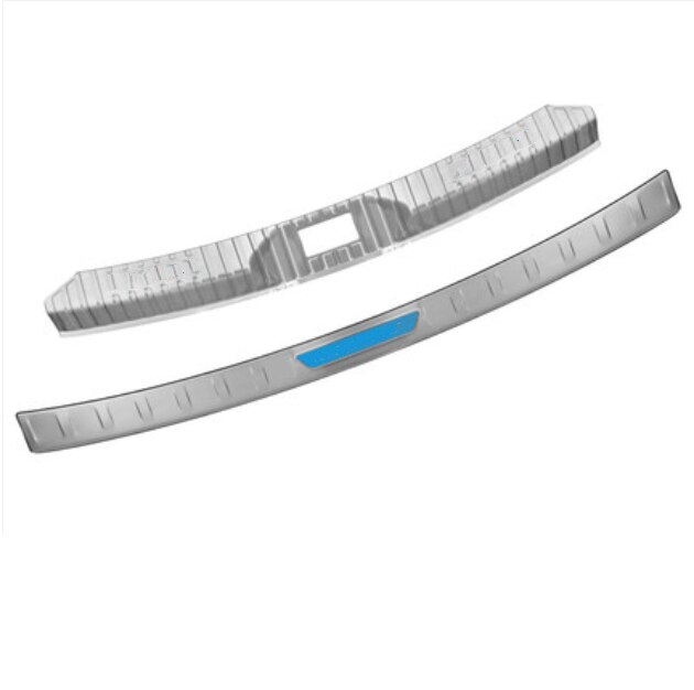 Car accessories For Ford Explorer Stainless Steel Rear Inner Trunk Boot Bumper Guard Plate Protector Molding Trim: Silver 2 pcs