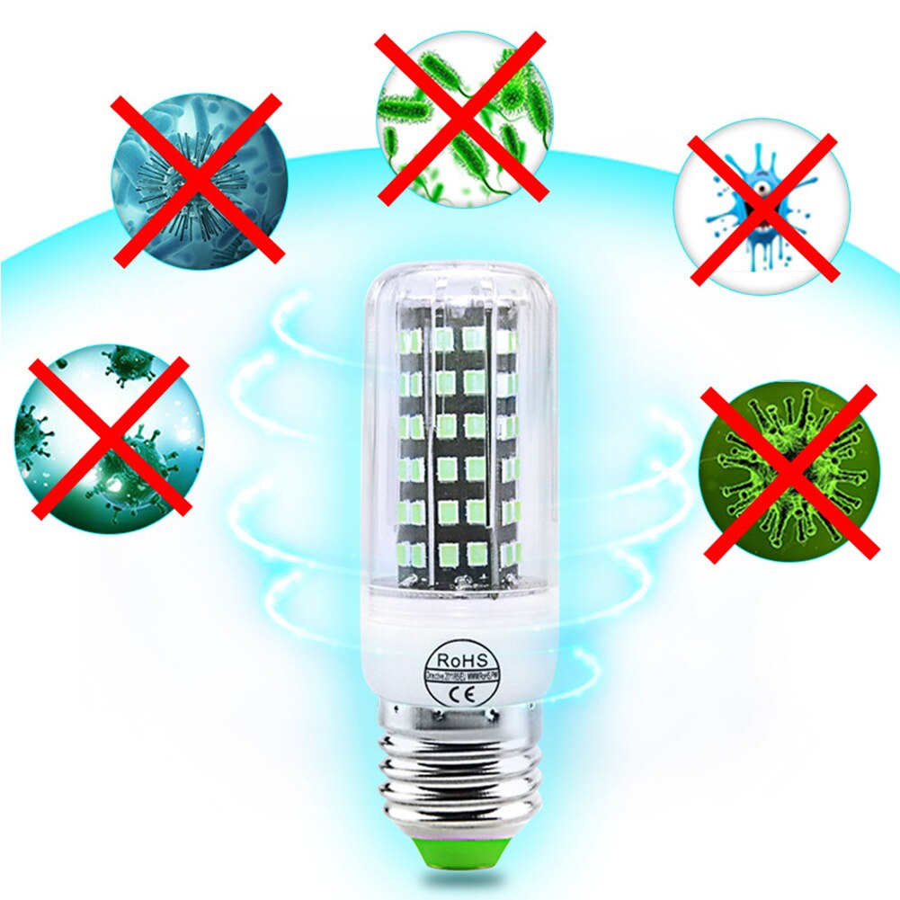 GU10 E14 E27 112 72 LEDS 220V 110V LEDs Disinfection Bulb UV Light Bedroom Hospital Corn Shape UVC Germicidal Lamp