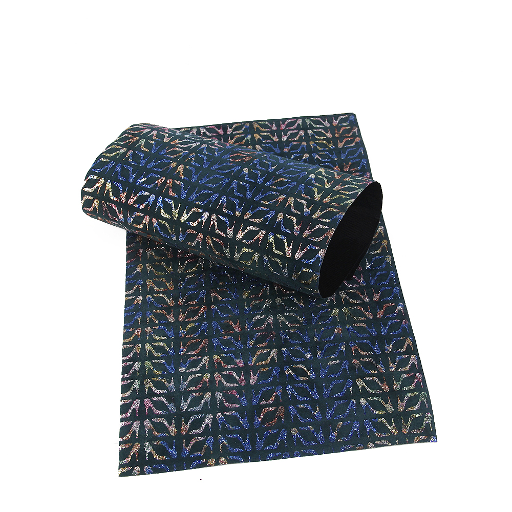 20*33cm geometriske høyhælte sko mønstre trykt glitter kunstskinn stoffark, gjør-det-selv håndlagde materialer ,1 yc 3442: 1061339006