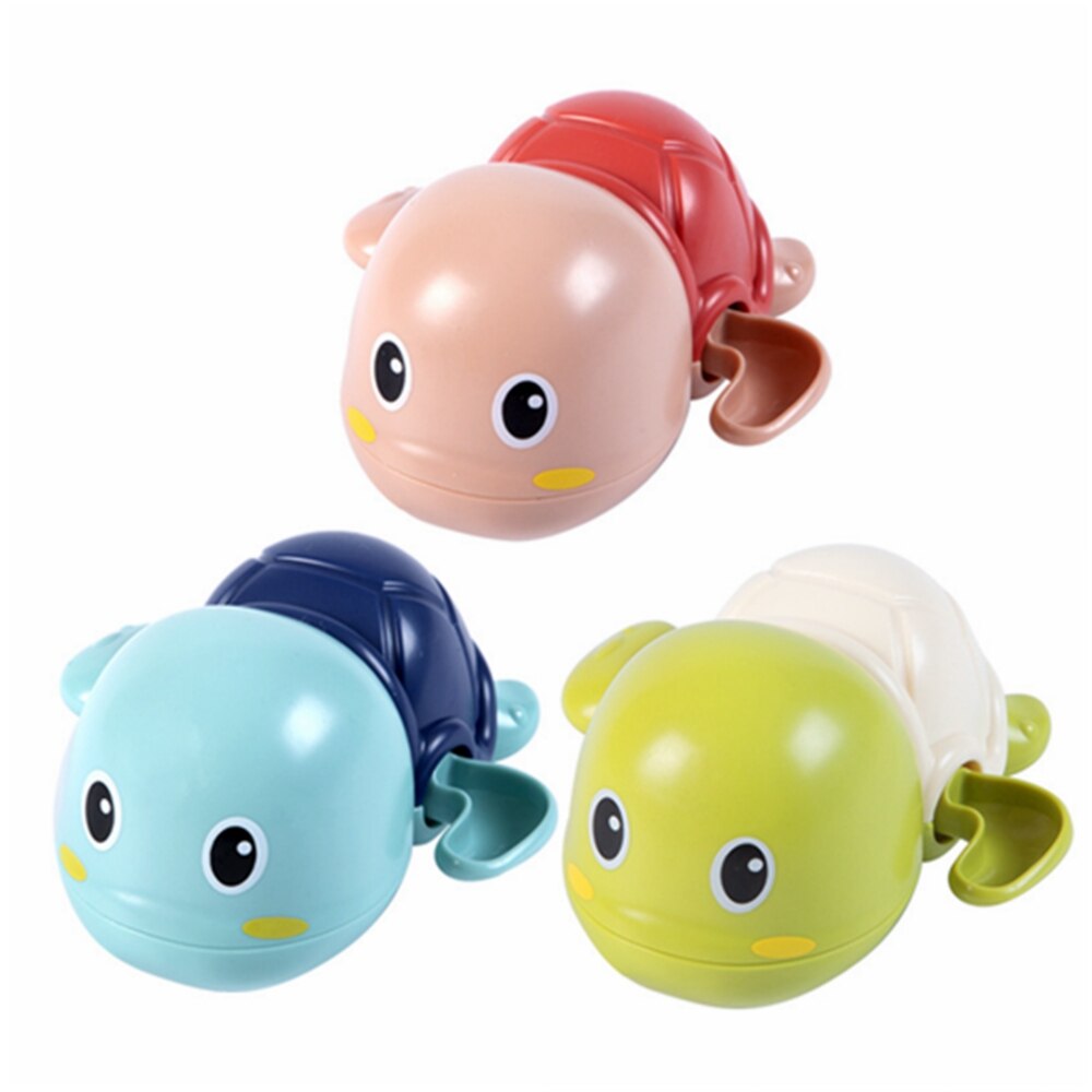 1PCS Cute Cartoon Animal Tortoise Classic Kids Beach Bath Toy Infant Swim Wound-up Chain Clockwork Baby Water Toy