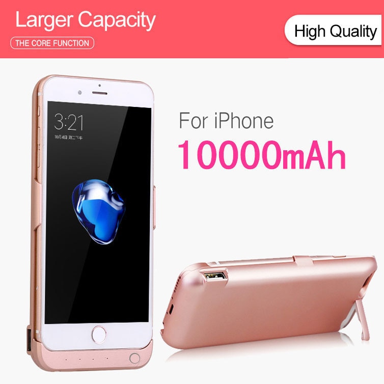 10000 mah grotere capaciteit telefoonbatterij oplaadhoes voor iphone 6 6s 7 8 telefoonbatterijhoes voor iphone 6 plus 6 splus 7 plus 8 plus