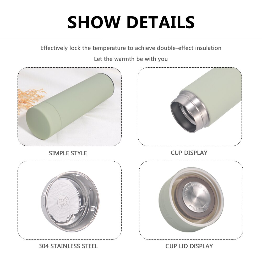 450 ml Karikatur Avocado Thermos Wasser Flasche Klassische Edelstahl Becher thermo Tee Tasse Bunte Cafe Tassen Tee Glaskolben