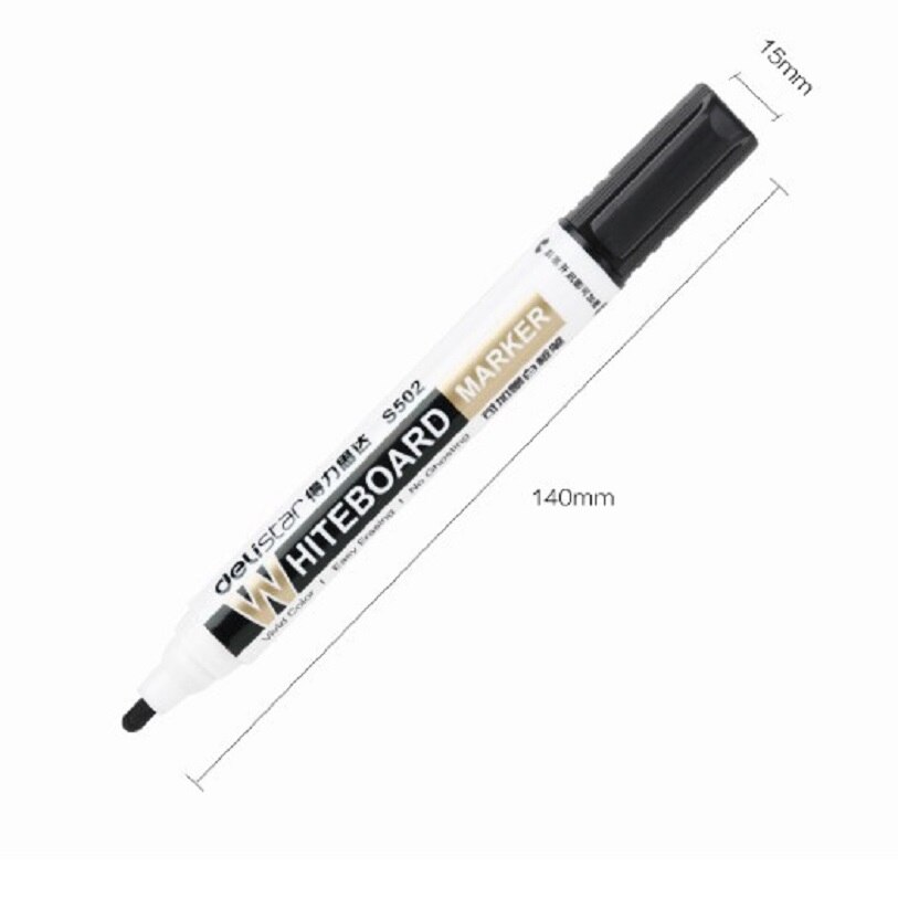 Deli s502 caneta marcadora de tinta repetida, tinta vermelha/preta/azul para escola e escritório, 10 unidades