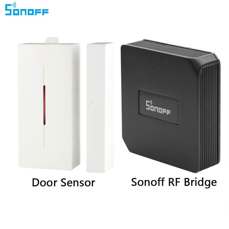 Ewelink Sonoff RF Brücke Wifi Drahtlose Signal Konverter 433 mhz Tür/Fenster Alarm Sensor smart Home Automation arbeit mit alexa: Door and RF Bridge