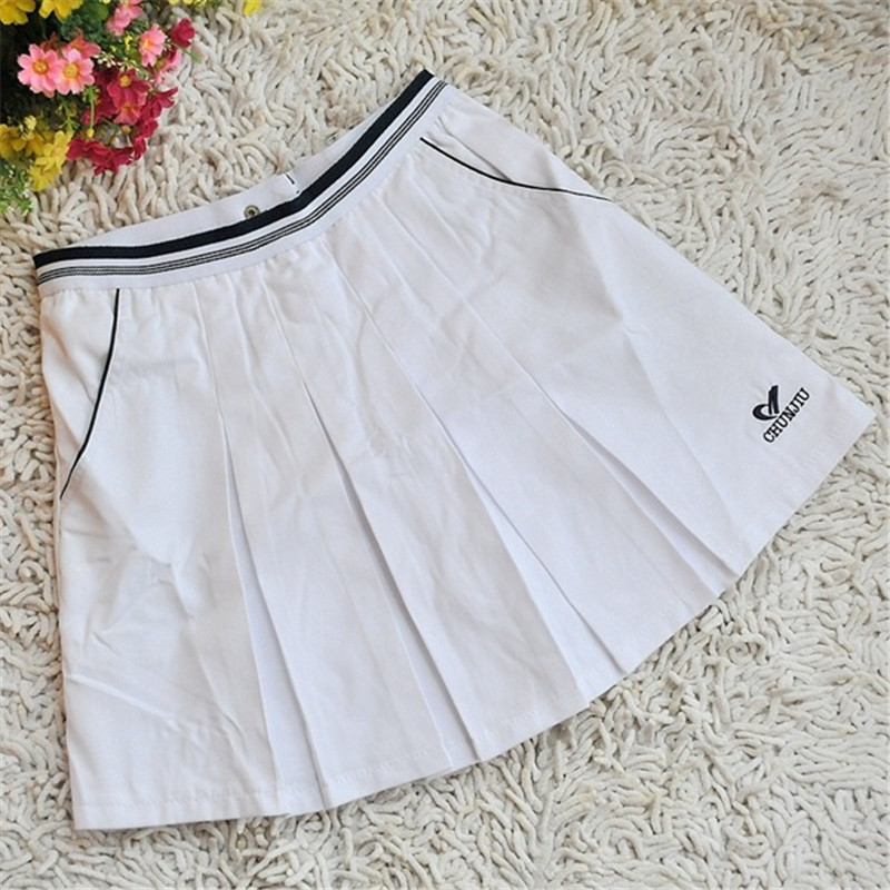 Kvinder tennis sports nederdel fitness gymnastik badminton skort autentiske sportsbeklædning plisserede nederdele til piger med sikkerhedsshorts