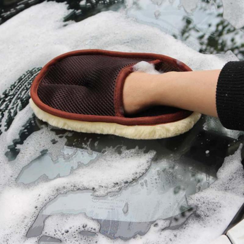 Bilvask hansker bil styling ull myk rengjøringsbørste motorsykkel vaskemaskin rengjøringsbørste motorsykkel vaskemaskin pleieprodukter