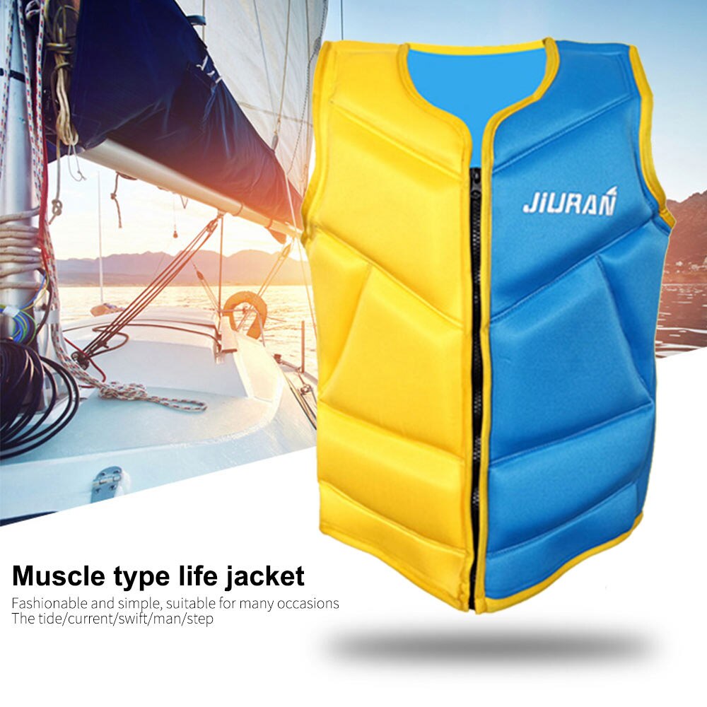 Life Vest Rafting Life Neoprene Jacket Sea Rescue Swimming Fishing Floating Jacket Outdoor Water Sports Wear Buoyancy Vest