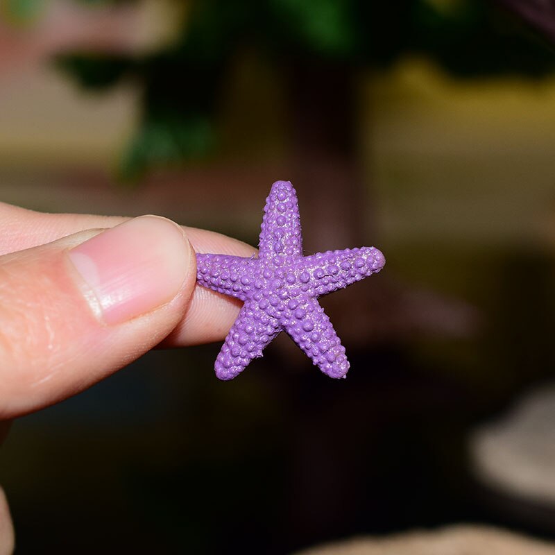 Miniatuur Oceanen Diermodel Schildpad Alligator Walvis Haai Dolfijn Pinguïn Clownfish Kikker Zee Wereld Mini Figurine Decor Speelgoed: Starfish