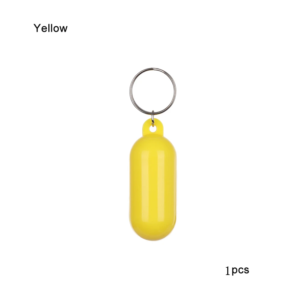 1/2PCS Plastic PS+Metal Floating Key Ring Kayak Keychain Buoyant Keyring Marine Sailing Float Keys Buckle Rowing Boats Tools: WHITE
