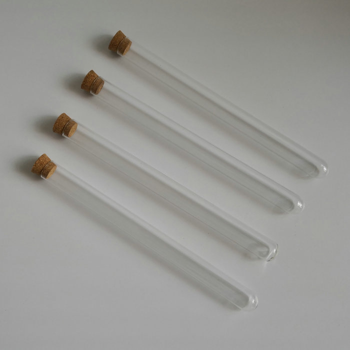 10Pcs 15x180mm Clear Glass Test Tube With Cork U-shaped Bottom Long Transparent Test Tube Lab Supplies Glassware Chemical