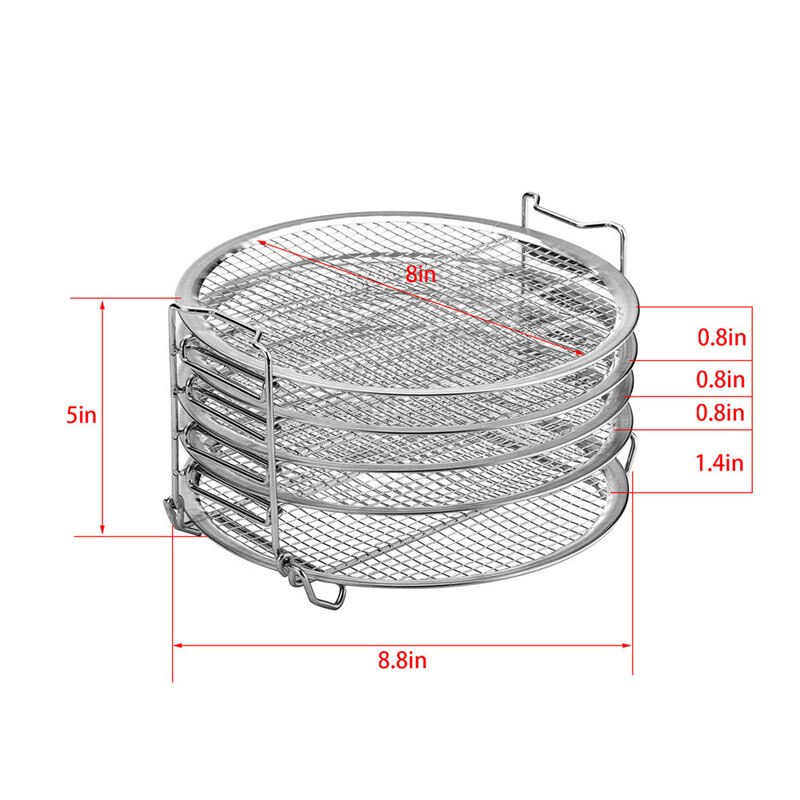 Air Fryer Accessories 5-layer grill for Ninja Foodi Dehydrator Stand Food Grade for Dehydrator Rack tand Accessorie: Default Title