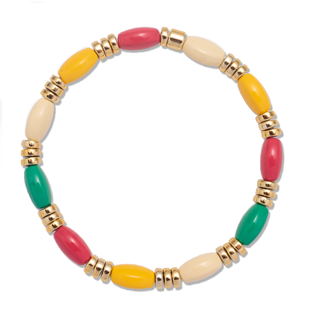 2022 nuovo Design perline colorate bracciali elastici braccialetti fatti a mano con perline Color arcobaleno bohémien per gioielli con perline da donna