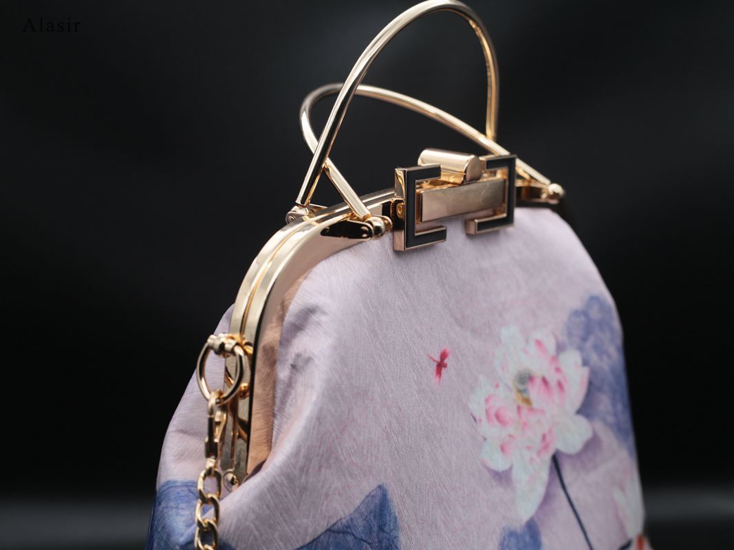 Alasir Style chinois soirée sacs à main à la main femmes rétro cadre sacs Lotus fleurs concepteur Cheongsam sac sac à main