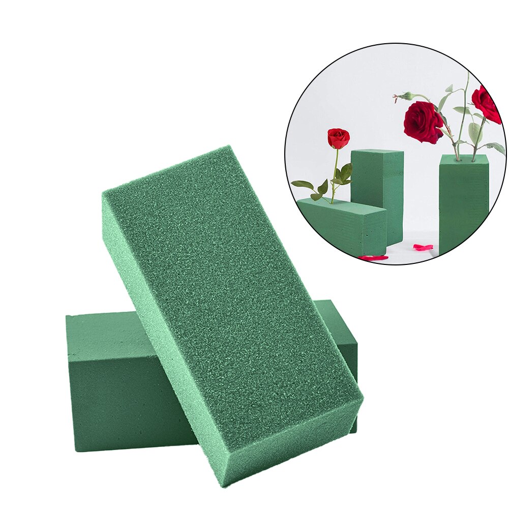 2pc Floral Foam Brick Block Flower Holder Artificial Flower For Wedding Florist Flower Arranging DIY Craft Garden Decor