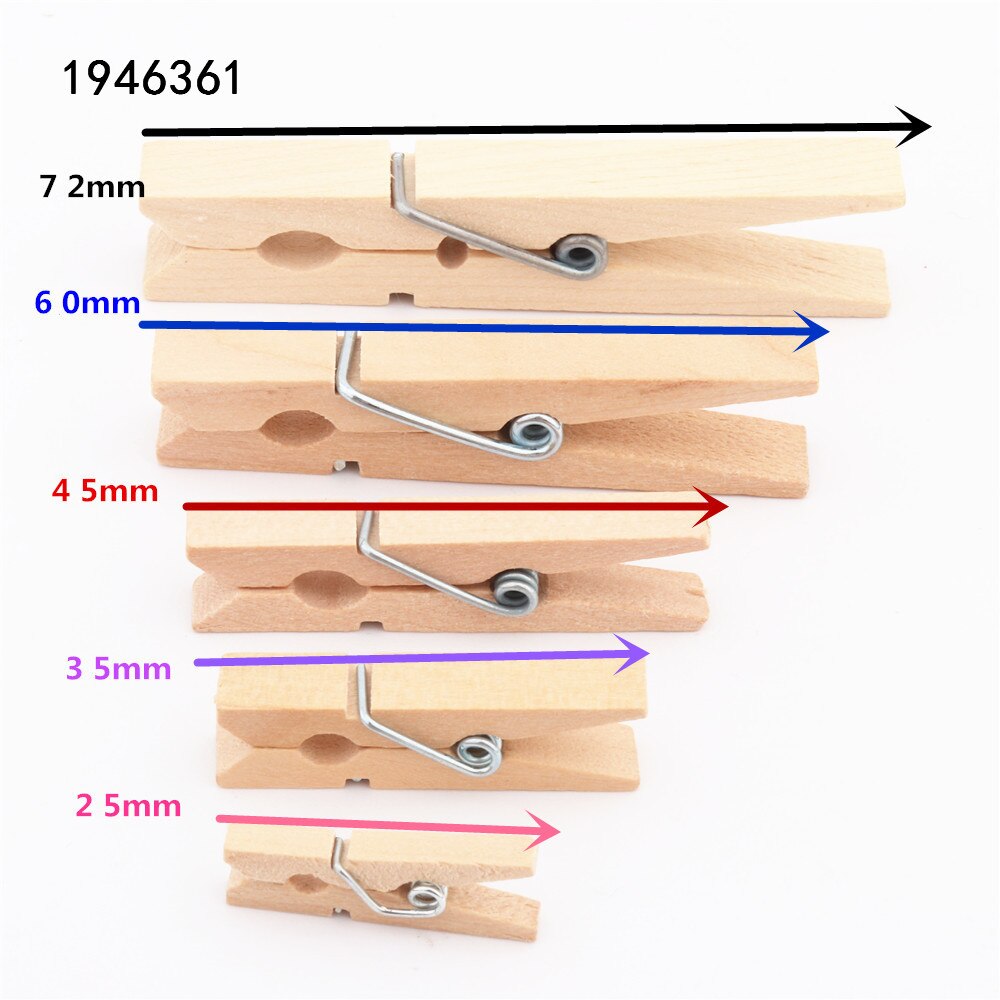 25mm 35mm 45mm 60mm 72mm Protokoll Holz Clips Foto Clips Wäscheklammer Handwerk Dekoration Clips Schule büro Clips