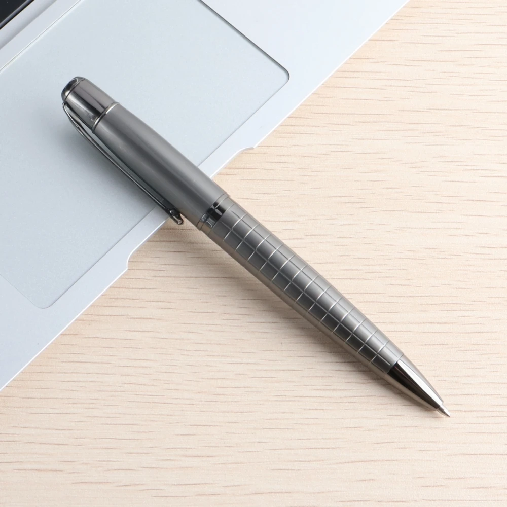 Classic Luxury Ink Ballpoint Pen, Black Ink Medium Point 0.7mm Smooth Writing Metal Ball Point Pen Signature Pen