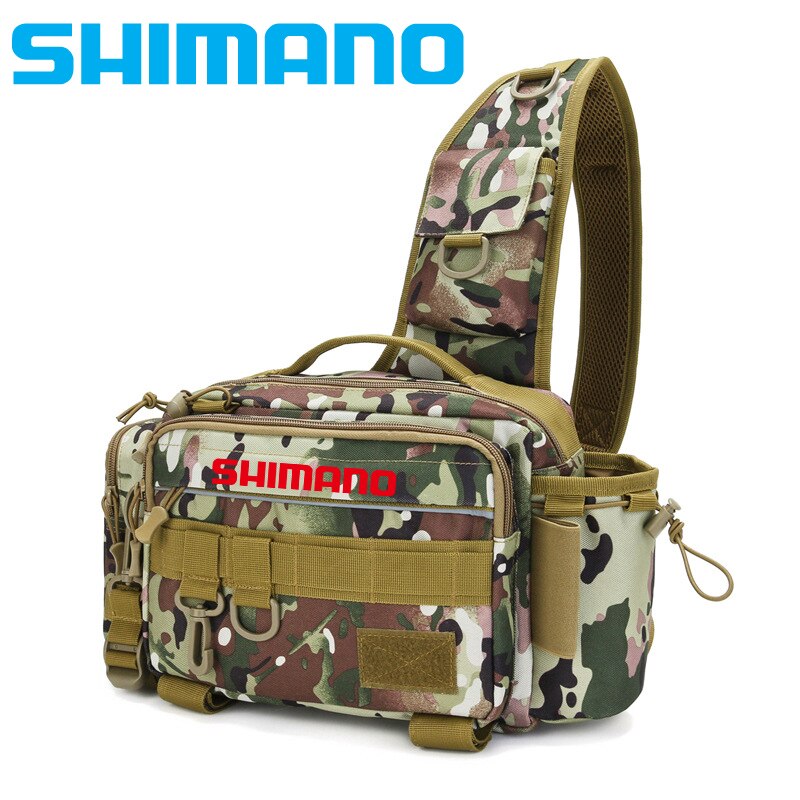 Shimano wielofunkcyjny torby na sprzęt wędkarski torba Crossbody na jedno ramię saszetka biodrowa przynęty na ryby pożytek bieg robić przechowywania torba wędkarska: 803